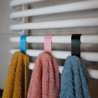 Haczyki bezinwazyjne wieszaki na grzejnik / kaloryfer 4 szt niebieski