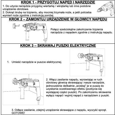 Ostrze do skrawania puszek podtynkowych Scrober