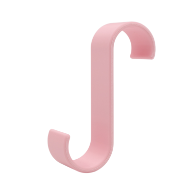 4x Haczyk bezinwazyjny łazienkowy wieszak na grzejnik / kaloryfer różowy