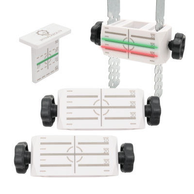 ZESTAW 1x ZNACZNIK NA MAGNES + 2x UCHWYT do poziomowania profili aluminiowych CD60 płyt G-K do lasera