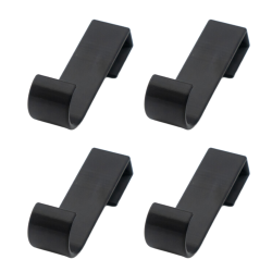 4x Haczyk bezinwazyjny drzwi kabina prysznicowa szafka kaloryfer czarny