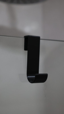 4x Haczyk bezinwazyjny drzwi kabina prysznicowa szafka kaloryfer czarny