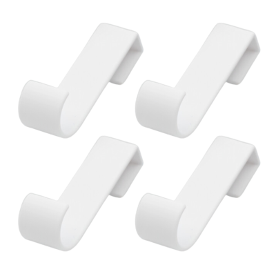 4x Haczyk bezinwazyjny drzwi kabina prysznicowa szafka kaloryfer biały