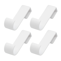 4x Haczyk bezinwazyjny drzwi kabina prysznicowa szafka kaloryfer biały