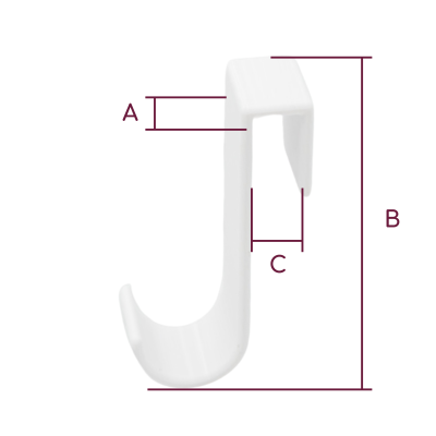 4x Haczyk bezinwazyjny drzwi kabina prysznicowa szafka kaloryfer biały