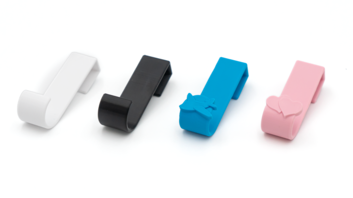 4x Haczyk bezinwazyjny drzwi kabina prysznicowa szafka kaloryfer biały