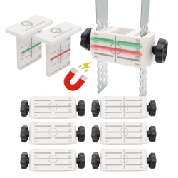 ZESTAW 2x ZNACZNIK NA MAGNES + 6x UCHWYT do poziomowania profili aluminiowych CD60 płyt G-K do lasera