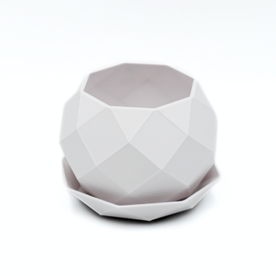 Osłonka na Doniczkę / Doniczka z Podstawką Idealna do Twojego Domu! 10 cm biała