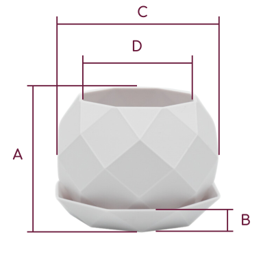 Osłonka na Doniczkę / Doniczka z Podstawką Idealna do Twojego Domu! 10 cm biała