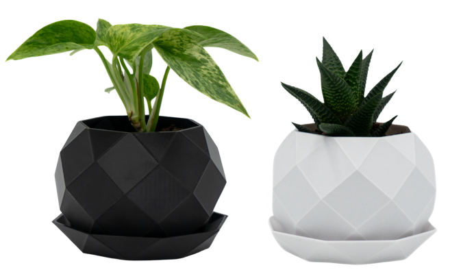 Osłonka na Doniczkę / Doniczka z Podstawką Idealna do Twojego Domu! 10 cm biała