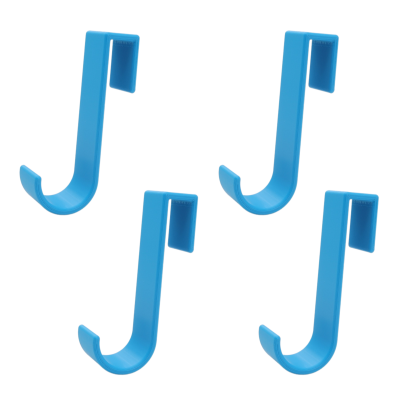 4x Haczyk bezinwazyjny drzwi kabina prysznicowa szafka kaloryfer niebieski