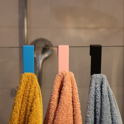 4x Haczyk bezinwazyjny drzwi kabina prysznicowa szafka kaloryfer niebieski