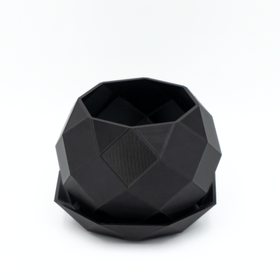 Osłonka na Doniczkę / Doniczka z Podstawką – Idealna do Twojego Domu! 10 cm – czarna