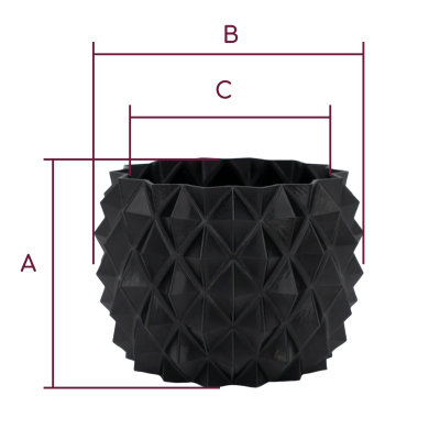 Osłonka na Doniczkę – Idealna do Twojego Domu! 12 cm – czarna