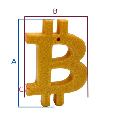 Zawieszka Bitcoin złota 6,9x5cm – idealny gadżet dla fanów kryptowalut
