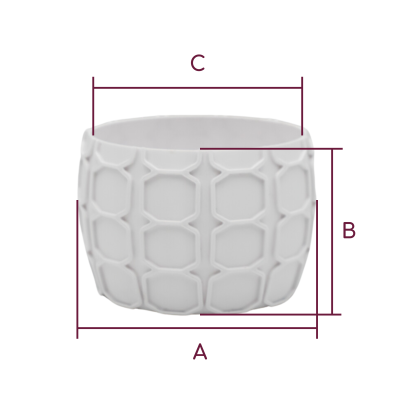 Osłonka na Doniczkę 8,5 x 12,5 cm – biała