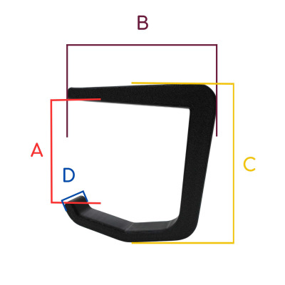 Wieszak czarny na torebkę lub plecak do biurka stołu blatu