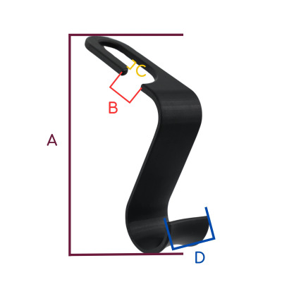 2x wieszak samochodowy bezinwazyjny na fotel zagłówek