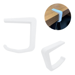 Wieszak biały na torebkę plecak do biurka stołu blatu