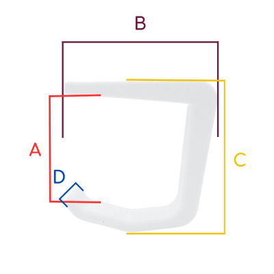 Wieszak biały na torebkę plecak do biurka stołu blatu