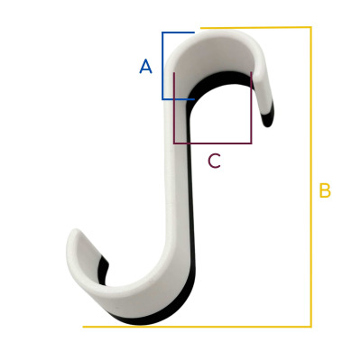 6x haczyki bezinwazyjne do łazienki na grzejnik – czarno-białe (zebra), okrągły kaloryfer 2 cm