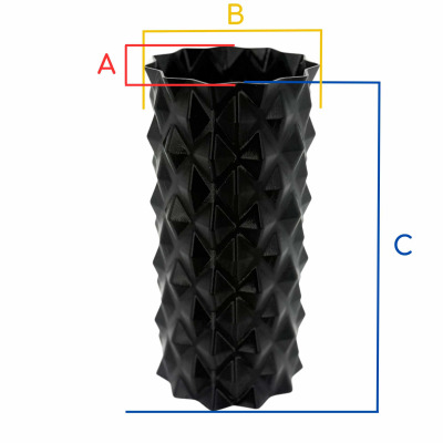Czarny wazonik na sztuczne kwiaty – mały, minimalistyczny design (8×16 cm)