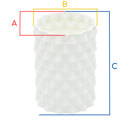 Biały wazonik na sztuczne kwiaty – duży, minimalistyczny design (11×15 cm)