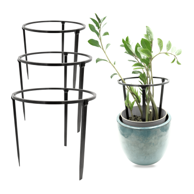 Zestaw 3 podpór do roślin RING – 185/200/220 mm – podpórki pierścieniowe, obejma do kwiatów, doniczek i ogrodu