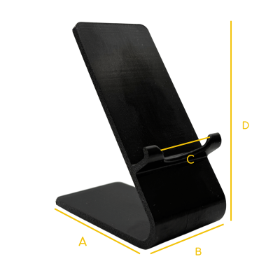 Stojak na telefon czarny – uniwersalny uchwyt na biurko z miejscem na ładowarkę