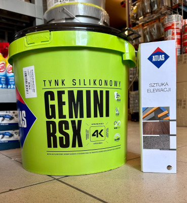 ATLAS TYNK SILIKONOWY GEMINI RSX BAZA BIAŁA 25KG