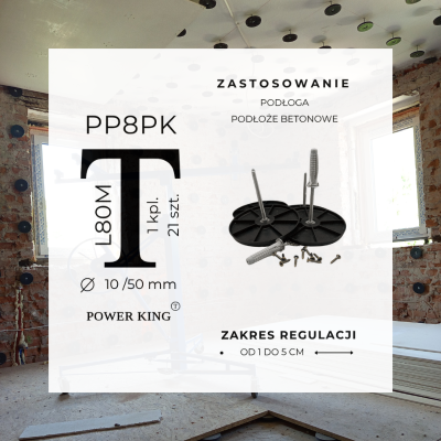 PODŁOGA | PODŁOŻE BETONOWE | PROFIL PUNKTOWY PP8PK | 21 SZT.