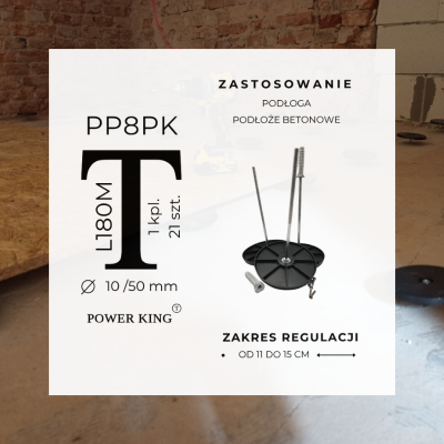 PODŁOGA | PODŁOŻE BETONOWE | PROFIL PUNKTOWY PP8PK | 21 SZT.