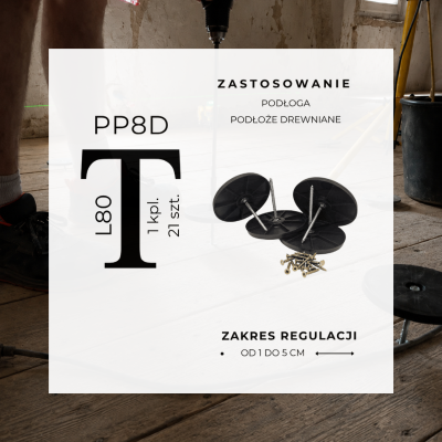 PODŁOGA | PODŁOŻE DREWNIANE | PROFIL PUNKTOWY PP8D | 21 SZT.