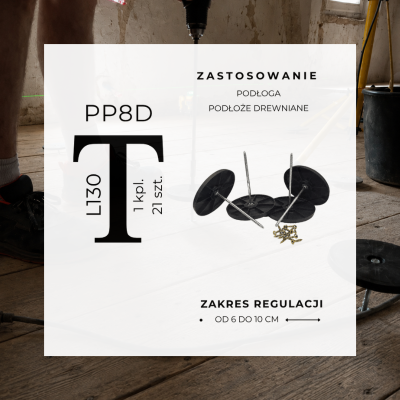 PODŁOGA | PODŁOŻE DREWNIANE | PROFIL PUNKTOWY PP8D | 21 SZT.