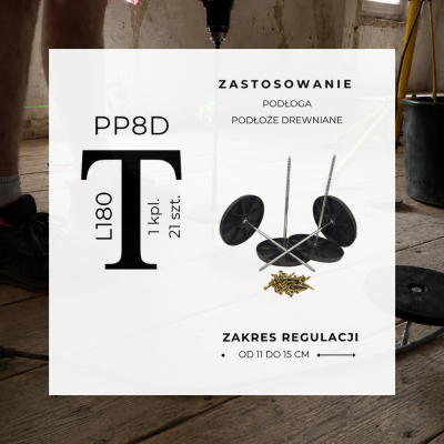 PODŁOGA | PODŁOŻE DREWNIANE | PROFIL PUNKTOWY PP8D | 21 SZT.