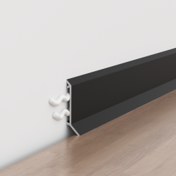Aluminiowa listwa przypodłogowa 40 mm, czarna