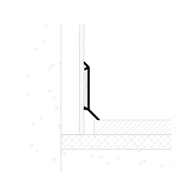 Aluminiowa listwa przypodłogowa 40 mm, czarna