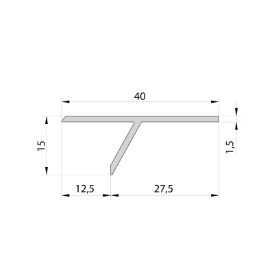 Aluminiowy profil cieniowy Shadow Gap "Jaskółczy ogon" 10 mm, czarny