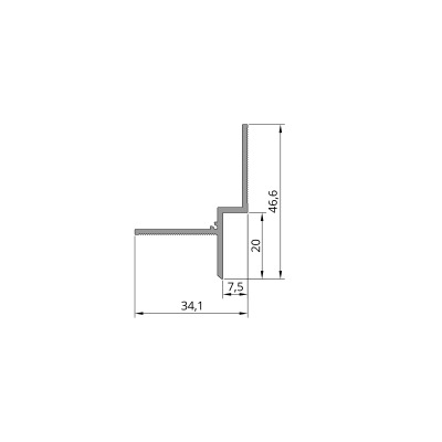 Aluminiowy profil cieniowy Shadow Gap 5 mm, czarny