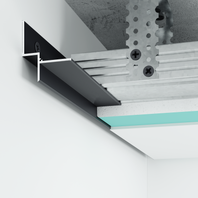 Aluminiowy profil cieniowy Shadow Gap 10 mm, czarny