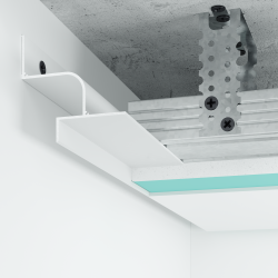 Aluminiowy profil cieniowy Shadow Gap 20 mm z kanałem LED, biały