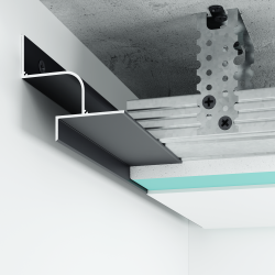 Aluminiowy profil cieniowy Shadow Gap 20 mm z kanałem LED, czarny
