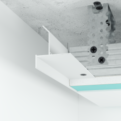 Aluminiowy profil cieniowy Shadow Gap 16 mm z kanałem LED, biały
