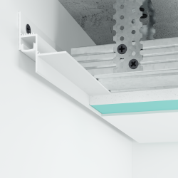 Aluminiowy profil cieniowy Shadow Gap 13 mm z kanałem LED i osłonką, biały