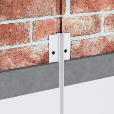 Aluminiowy profil oddzielający Shadow Gap 10 mm, biały