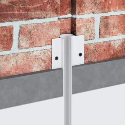 Aluminiowy profil oddzielający Shadow Gap 20 mm z kanałem LED, biały
