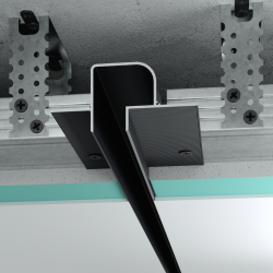 Aluminiowy profil oddzielający Shadow Gap 20 mm z kanałem LED, czarny