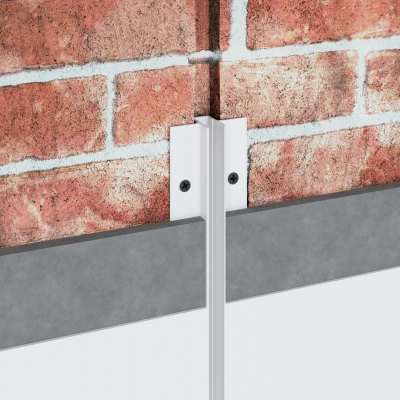Aluminiowy profil oddzielający Shadow Gap 13 mm z kanałem LED i osłonką, biały