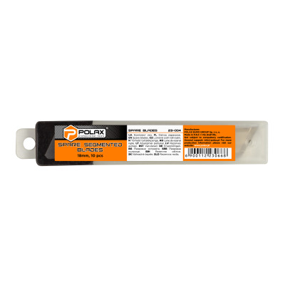Zestaw ostrzy segmentowych Polax 18 mm, 10 szt. (23-004)