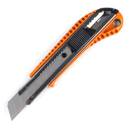 Nóż o konstrukcji metalowej Polax z wysuwanym ostrzem, auto-lock 18 mm (23-005)